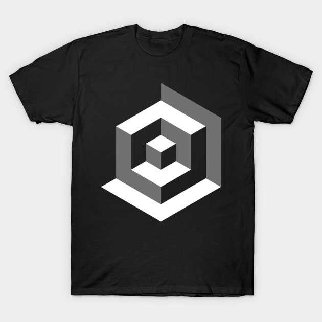 Findigo Illusion "Falling Dice" T-Shirt Motiv T-Shirt by MarxMerch